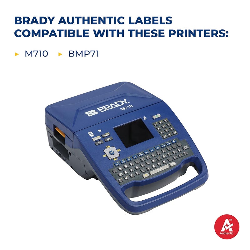 Brady All Weather Permanent Adhesive Vinyl Label Tape for M710 and BMP71 Printers - 2" x 50', Orange. M7C-2000-595-OR - Image 5